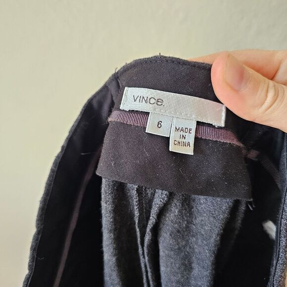 Vince Dark Grey Buttoned Slacks Size 6 - Picture 3 of 6